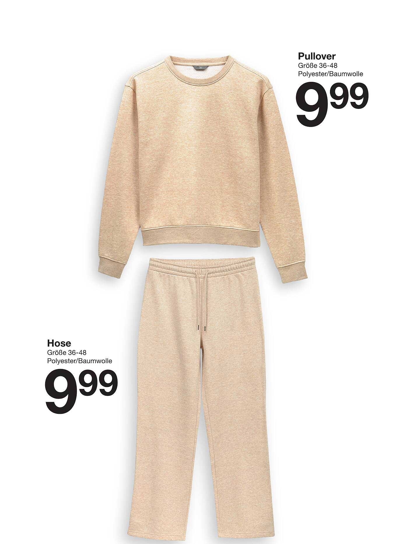 Pulli und Hose Set in Beige - Ideal für gemütliche Tage