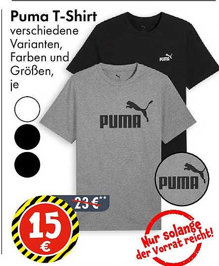 Puma T-Shirt – verschiedene Varianten, Farben und Größen, je