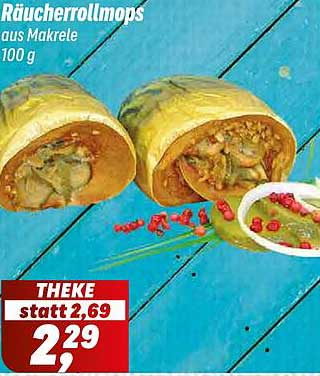 Räucherrollmops aus Makrele 100 g