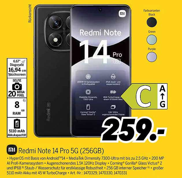 Redmi Note 14 Pro 5G (256GB)