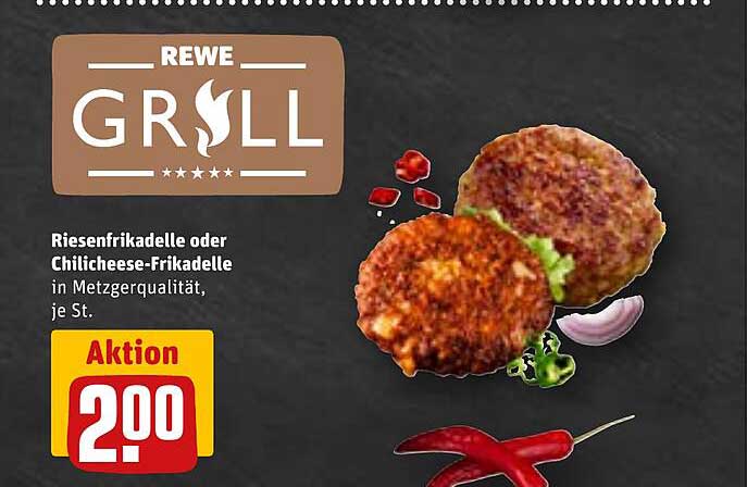 Riesenfrikadelle oder Chilicheese-Frikadelle in Metzgerqualität, je St.