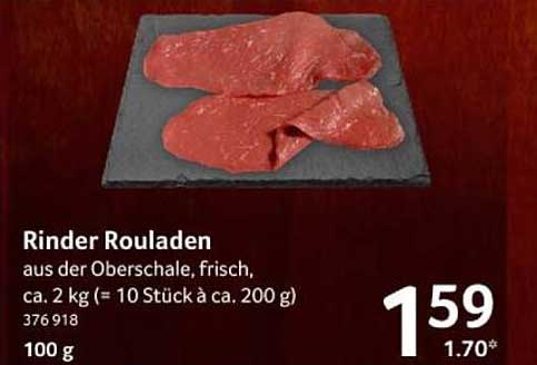 Rinder Rouladen aus der Oberschale, frisch