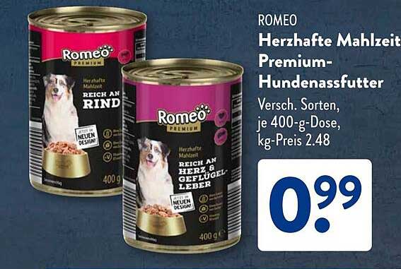 ROMEO Herzhafte Mahlzeit Premium-Hundefutter