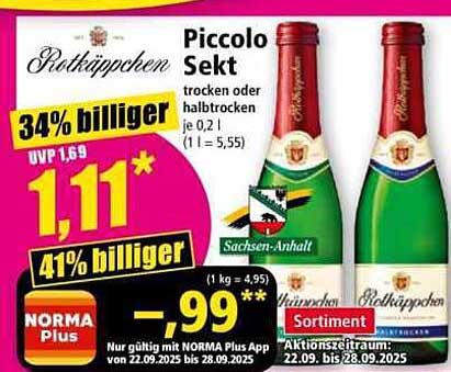 Rotkäppchen Piccolo Sekt - 0,2 l trocken oder halbtrocken