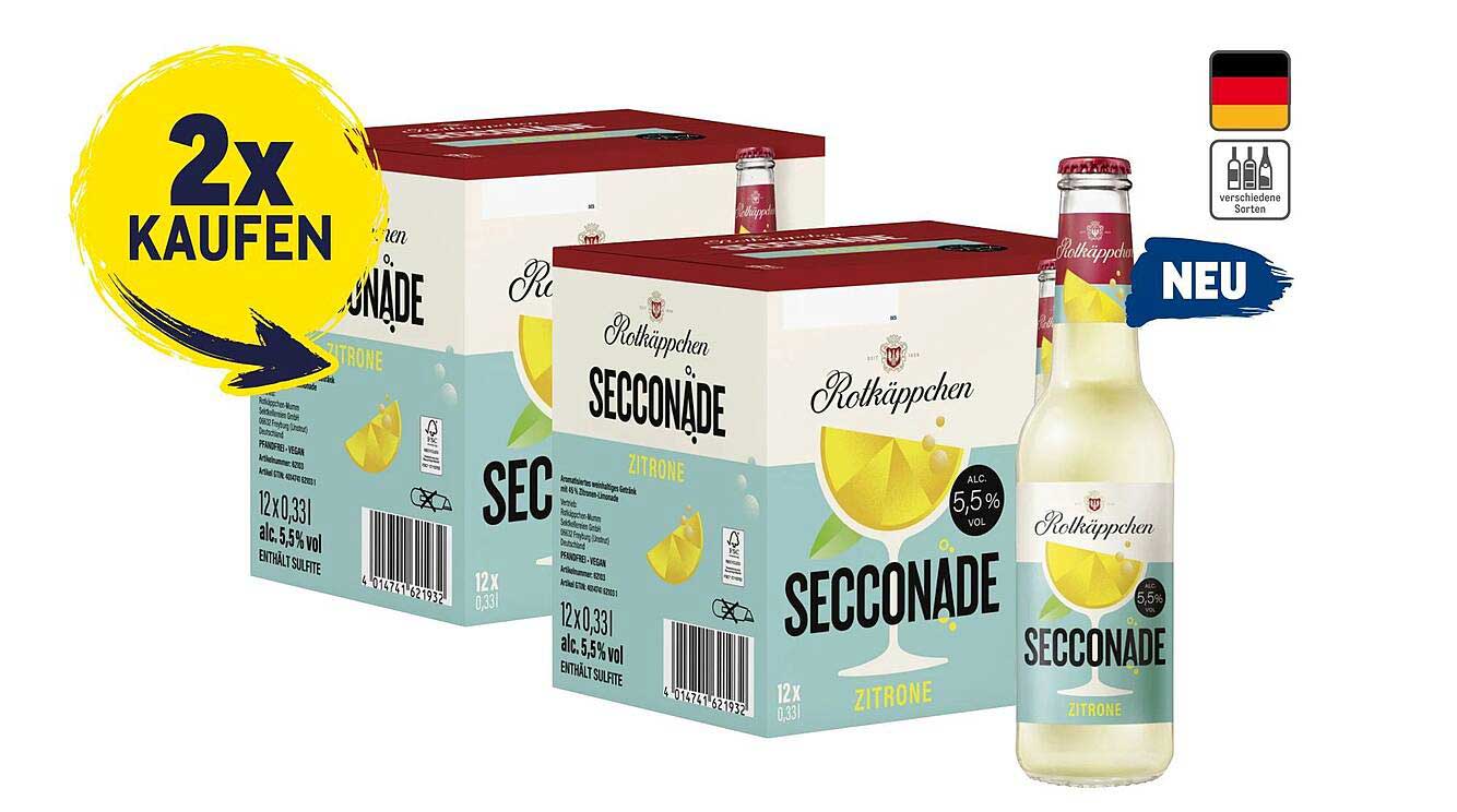 Rotkäppchen Secconade Zitrone 12x0,33l