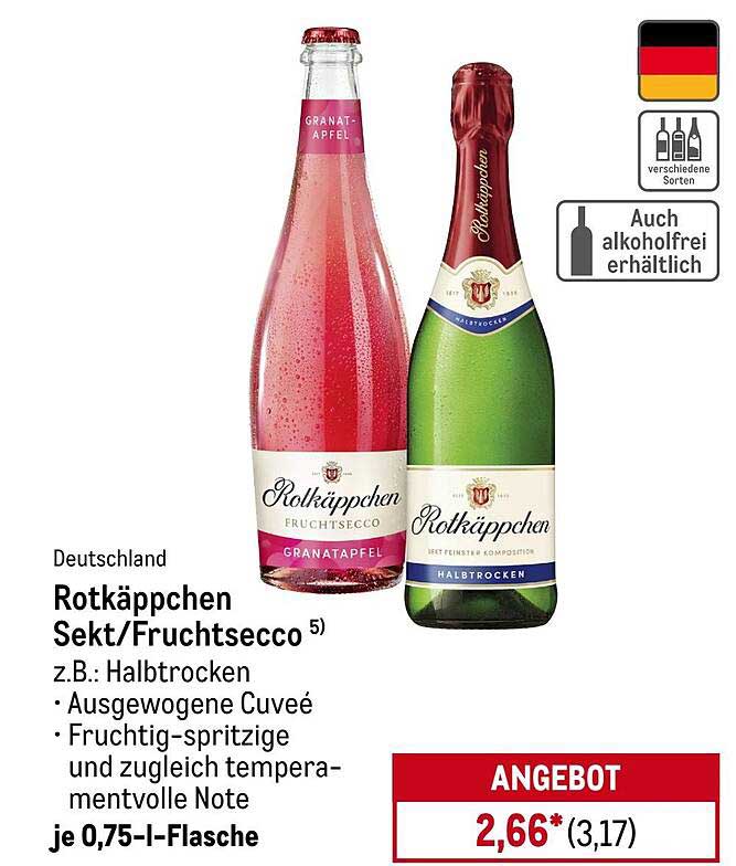 Rotkäppchen Sekt/Fruchtsecco – Halbtrocken