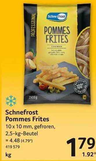 Schneefrost Pommes Frites 2,5 kg