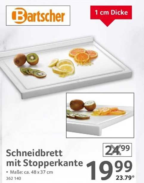 Schneidbrett mit Stopperkante