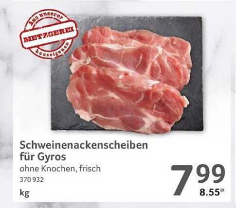 Schweinenackensteaks für Gyros