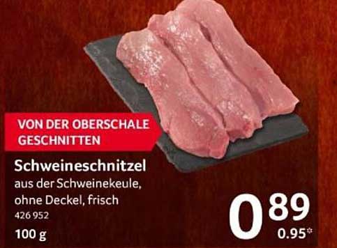 Schweineschnitzel aus der Schweinekeule, ohne Deckel, frisch