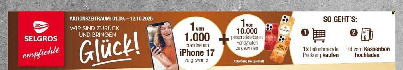 Selgros Gewinnspiel: iPhone 17 und mehr