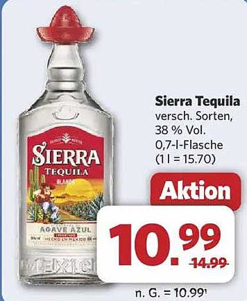 Sierra Tequila 0,7 l - Aktion im Combi-Prospekt!
