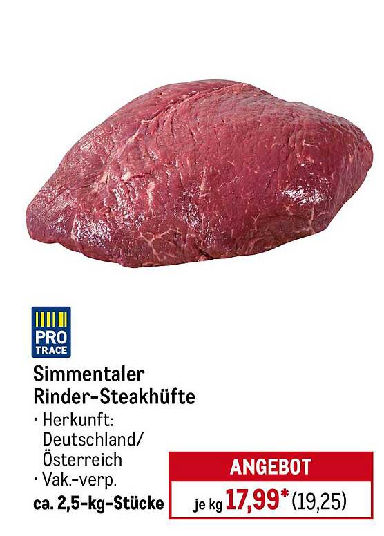 Simmentaler Rinder-Steakhüfte - ca. 2,5-kg-Stücke