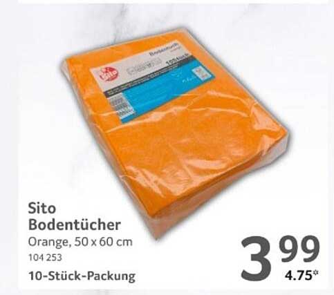 Sito Bodentücher – 10-Stück-Packung in Orange