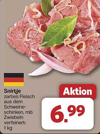 Snirtje - zartes Fleisch aus dem Schinkenspeck, mit Zwiebeln verfeinert, 1 kg