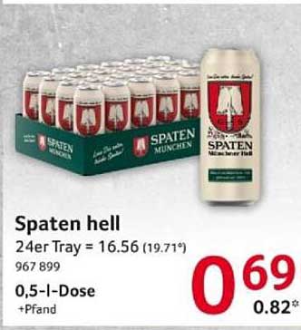 Spaten hell - 0,5 l Dose zum Sonderpreis