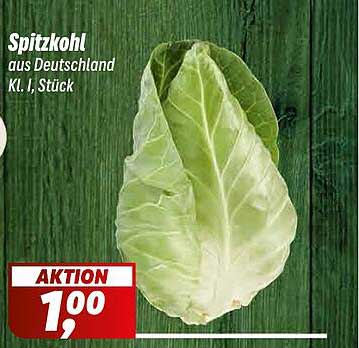 Spitzkohl aus Deutschland Kl. I, Stück