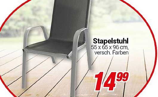 Stapelstuhl 55 x 65 x 96 cm, versch. Farben