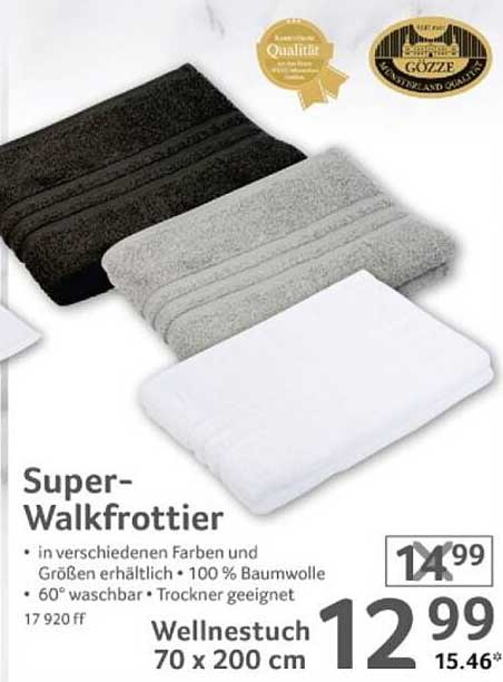 Super-Walkfrottier in verschiedenen Farben und Größen