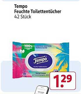 Tempo Feuchte Toilettentücher 42 Stück