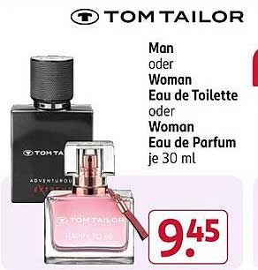 Tom Tailor Man oder Woman Eau de Toilette oder Woman Eau de Parfum je 30 ml
