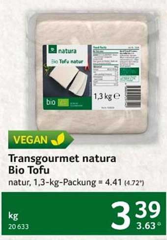 Transgourmet natura Bio Tofu 1,3 kg