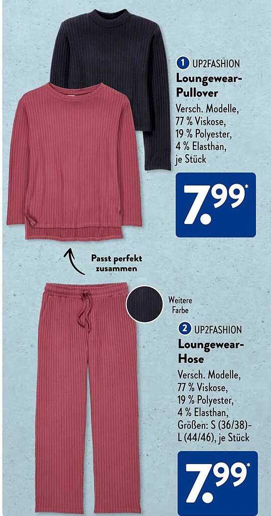 UP2FASHION Loungewear-Pullover und Hose