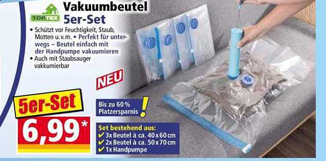 Vakuumbeutel 5er-Set