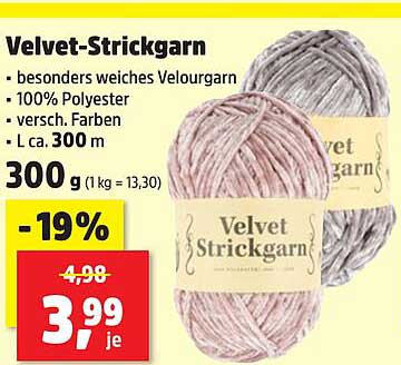 Velvet-Strickgarn