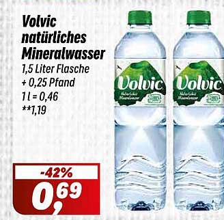 Volvic natürliches Mineralwasser 1,5 Liter Flasche