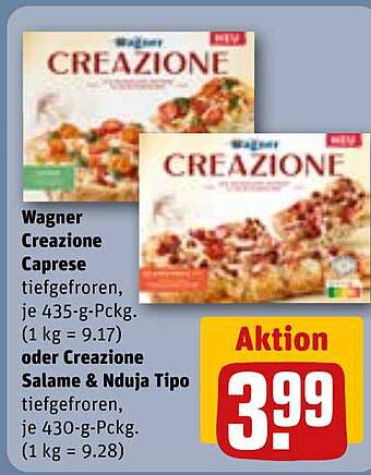 Wagner Creazione Caprese oder Creazione Salame & Nduja Tipo - Tiefgefroren