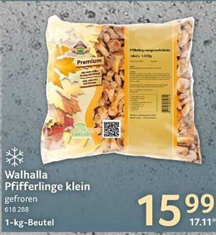 Walhalla Pfifferlinge klein - gefroren 1-kg-Beutel