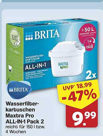 Wasserfilterkartuschen Maxtra Pro ALL-IN-1 Pack 2