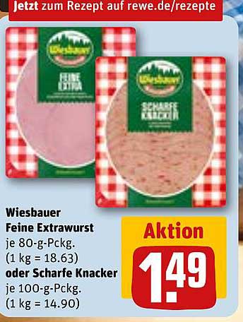 Wiesbauer Feine Extrawurst oder Scharfe Knacker - Aktionspreis