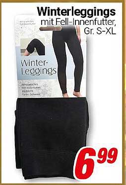 Winterleggings mit Fell-Innenfutter, Gr. S-XL