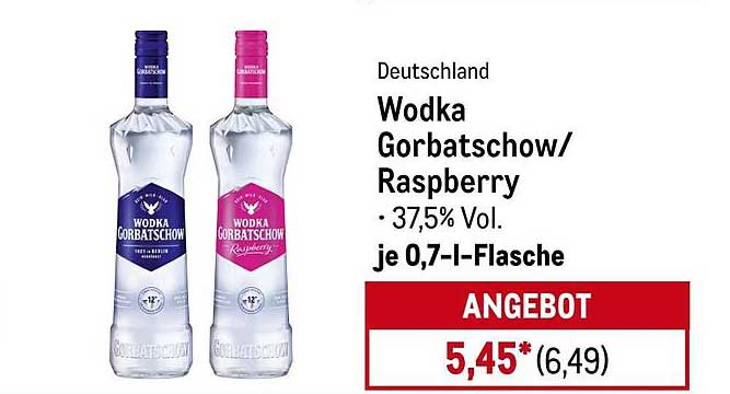 Wodka Gorbatchow/Raspberry - 0,7 l-Flasche