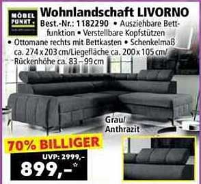 Wohnlandschaft LIVORNO - 70% billiger
