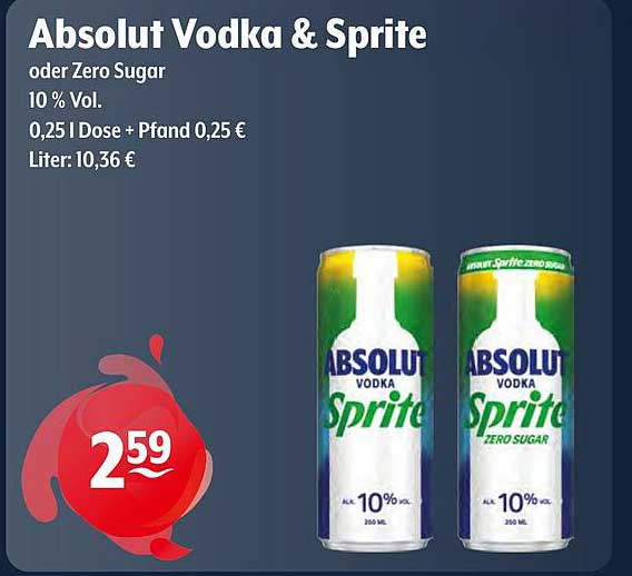 Absolut Vodka & Sprite
