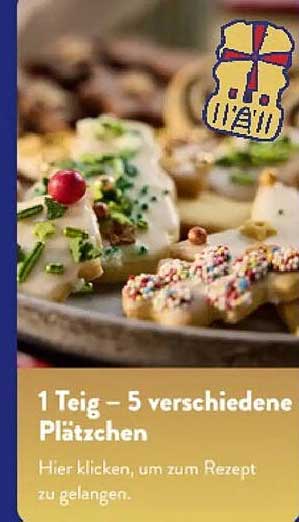 1 Teig – 5 verschiedene Plätzchen