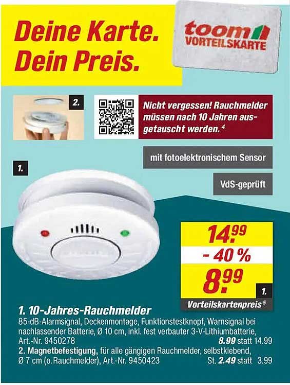 10-Jahres-Rauchmelder
