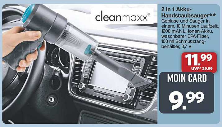 2 in 1 Akku-Handstaubsauger von cleanmaxx