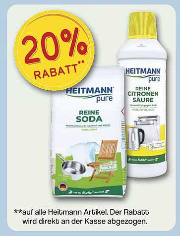 20% Rabatt auf alle Heitmann Artikel
