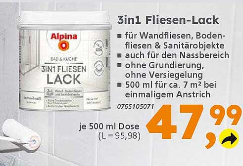 3in1 Fliesen-Lack von Alpina
