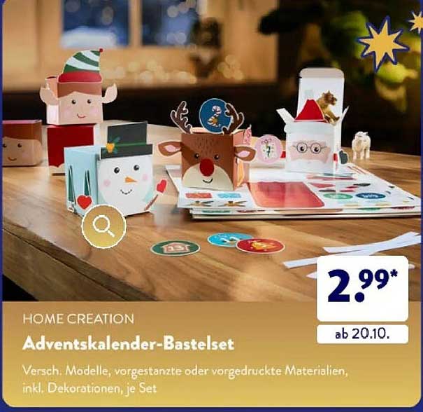 Adventskalender-Bastelset