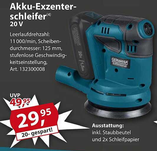 Akku-Exzenterschleifer 20 V