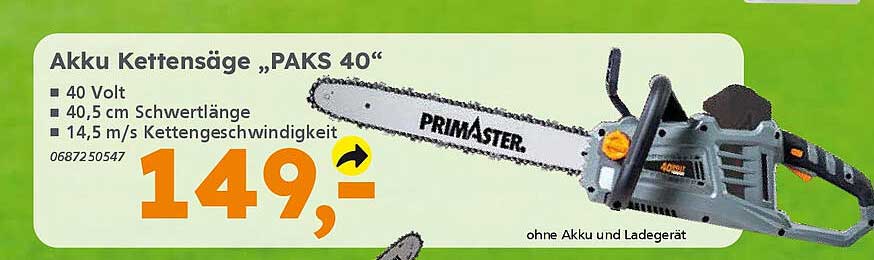 Akku Kettensäge „PAKS 40“
