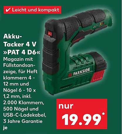 Akku-Tacker 4 V »PAT 4 D6«