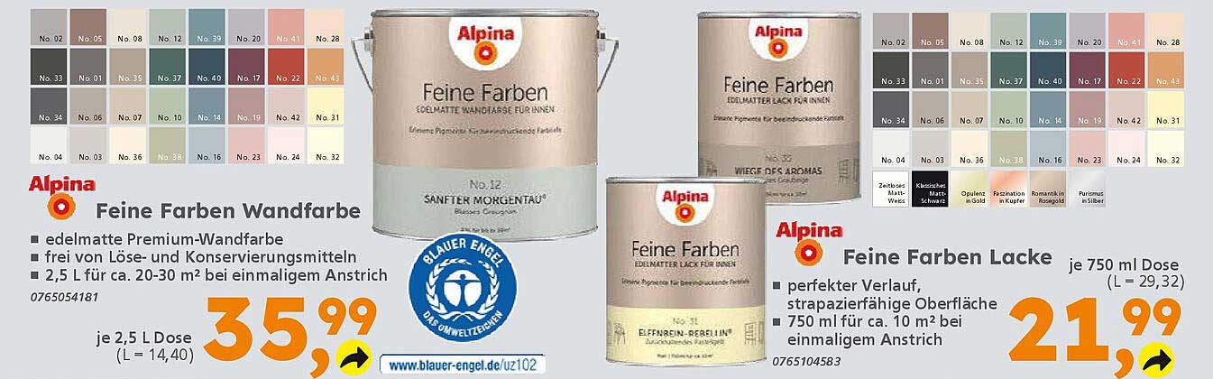 Alpina Feine Farben Wandfarbe und Lacke