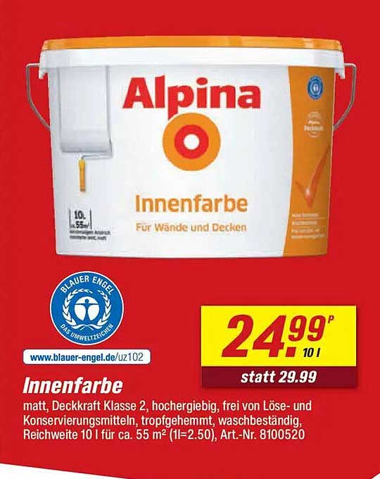 Alpina Innenfarbe - Hochwertige Wand- und Deckenfarbe