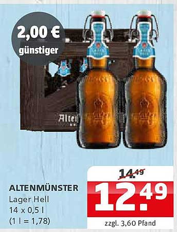 ALTENMÜNSTER Lager Hell 14 x 0,5 l